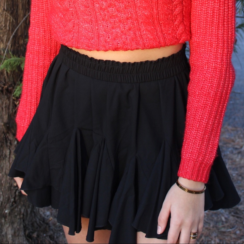 Black Flowey Skirt
